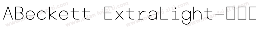 ABeckett ExtraLight字体转换
